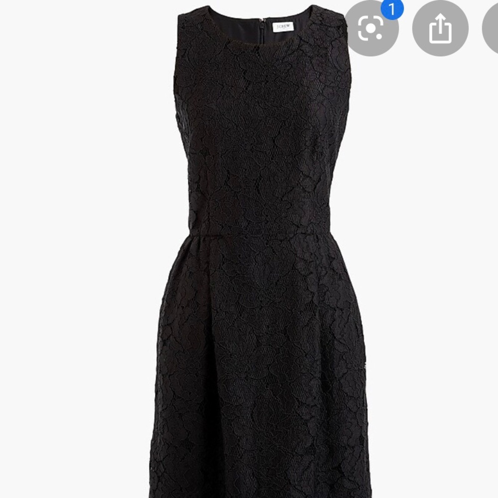 J. Crew Black Lace Sheath Dress